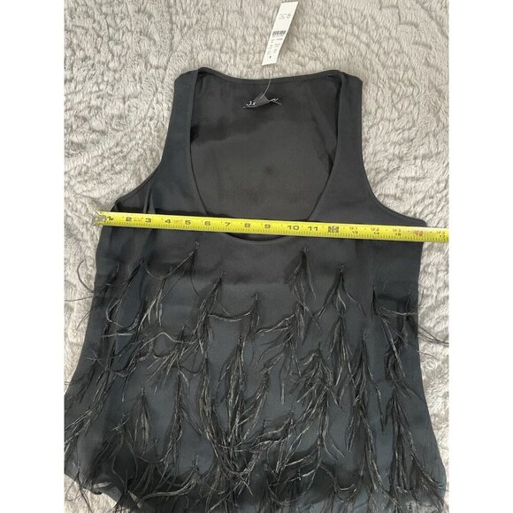 J Crew Feather-Embellished Tank Top in Chiffon Sz XXS - Picture 7 of 10